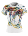 Women's beautiful swirling sport top