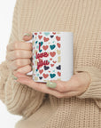 Love! I love you. Great gift. Valentine gift. Anniversary. Just say it with a cup. Ceramic Mug 11oz