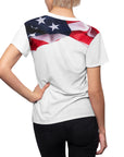 Women's Patriotic American colors tee