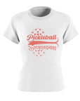 Women's Pickleball flip print sport tee pink