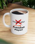 Not the pickleball wife but the pickleball player! Ladies pickleball. Women Pickleball. Pickleball Gift. Birthday gift. Ceramic Mug 11oz