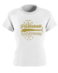 Women's Pickleball flip print sport tee brown