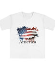 America,  Proud to be an American, Loose T-shirt (AOP), Sebring, Sebring souvenir, Sebring gift, patriot, patriotic, great gift for your patriot,