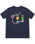 Cocktails and Pickleball Ladies Unisex Triblend Tee shirt