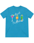 Cocktails and Pickleball Ladies Unisex Triblend Tee shirt