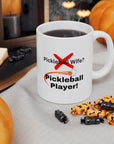 Not the pickleball wife but the pickleball player! Ladies pickleball. Women Pickleball. Pickleball Gift. Birthday gift. Ceramic Mug 11oz