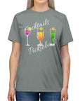Cocktails and Pickleball Ladies Unisex Triblend Tee shirt