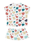 Women's beautiful heart print Short Pajama Set (AOP)