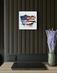 American Flag Acrylic Wall Clock. American pride, proud to be an American,