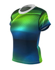 Ladies Universe sport top in blue green