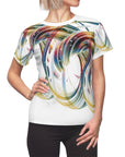 Women's beautiful swirling sport top