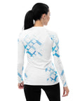 Women's long sleeve geodesic sport top. Cold weather fashion. Perfect gift.
