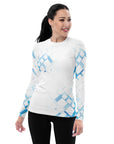 Women's long sleeve geodesic sport top. Cold weather fashion. Perfect gift.