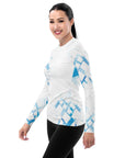 Women's long sleeve geodesic sport top. Cold weather fashion. Perfect gift.