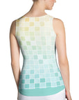 Catch yourself in a great design Cut & Sew Tank Top, multi check design in pastel