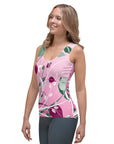 Ladies Pink Floral Tank Top
