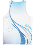 Ladies Tank Top - swirling blue