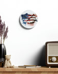 American Flag Acrylic Wall Clock. American pride, proud to be an American,