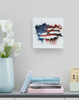 American Flag Acrylic Wall Clock. American pride, proud to be an American,