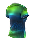 Ladies Universe sport top in blue green