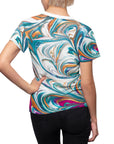 Ladies paisley experience top with striking colors