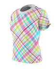 Plaid-is-in Ladies comfort sports top