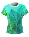 Women's Pickleball T-shirt. Look great leaf print