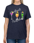 Cocktails and Pickleball Ladies Unisex Triblend Tee shirt