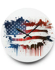 American Flag Acrylic Wall Clock. American pride, proud to be an American,