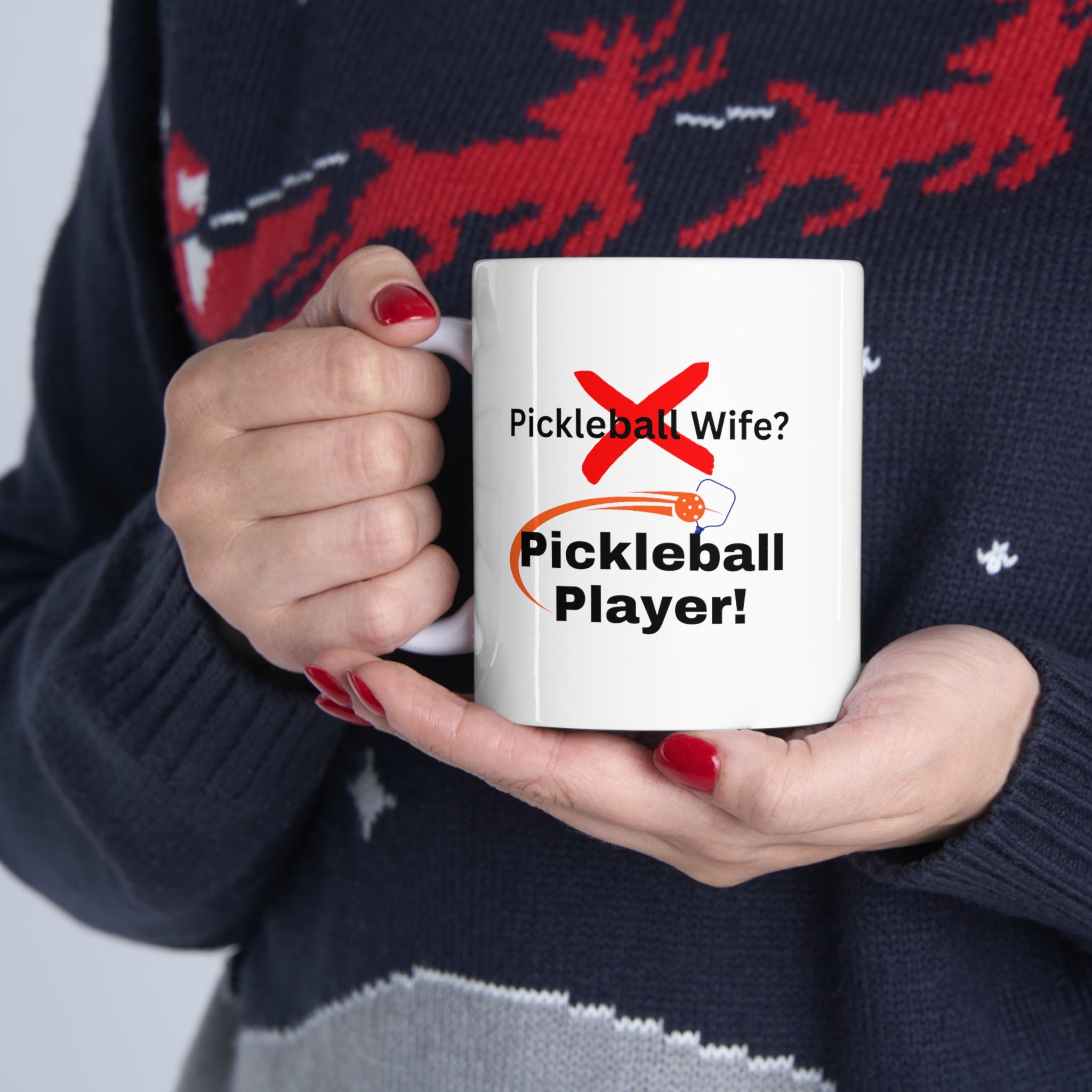 Not the pickleball wife but the pickleball player!  Ladies pickleball. Women Pickleball. Pickleball Gift. Birthday gift. Ceramic Mug 11oz