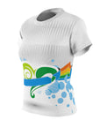 Women's Designer Pickleball Tee summer bubble ribbon