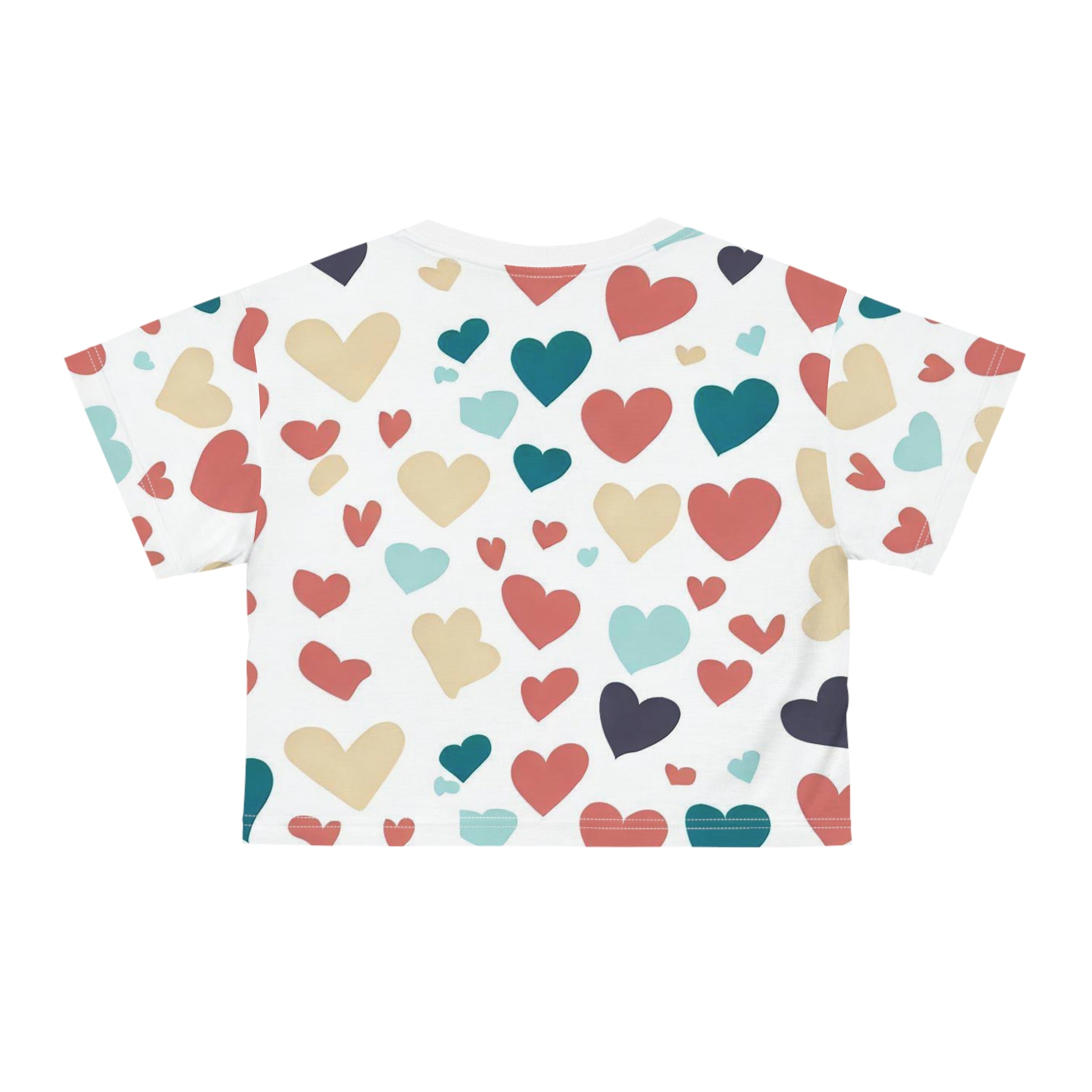 Hearts galore Crop Tee (AOP) Love, hearts, romance. great gift!