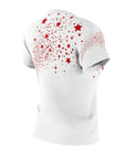 Ladies Starburst on white sport top