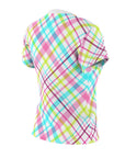 Plaid-is-in Ladies comfort sports top