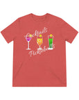 Cocktails and Pickleball Ladies Unisex Triblend Tee shirt