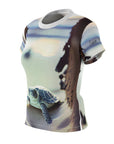 Save the turtles, ocean t-shirt, sea turtle, sea turtle gift, save the ocean,  Women's Cut & Sew Tee (AOP)