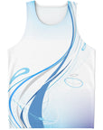 Ladies Tank Top - swirling blue