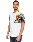 The Boxer Short Sleeve Button Down Shirt , unique shirt, designer men's shirt