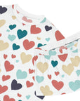 Women's beautiful heart print Short Pajama Set (AOP)