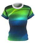 Ladies Universe sport top in blue green