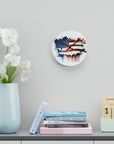 American Flag Acrylic Wall Clock. American pride, proud to be an American,