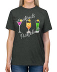 Cocktails and Pickleball Ladies Unisex Triblend Tee shirt