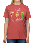 Cocktails and Pickleball Ladies Unisex Triblend Tee shirt