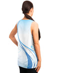 Ladies Tank Top - swirling blue