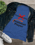 Pickleball wife? NO! Pickleball player! Pickleball t-shirt. Women's pickleball. Pickleball gift. Comfortable women's t-shirt. Women's Triblend Tee sssP