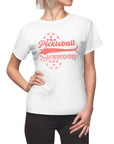 Women's Pickleball flip print sport tee pink