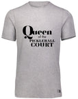 Queen of the pickleball court, pickleball shirt, women pickleball, printful 64STTM Essential Dri-Power Tee