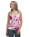 Ladies Pink Floral Tank Top