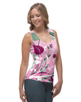 Ladies Pink Floral Tank Top