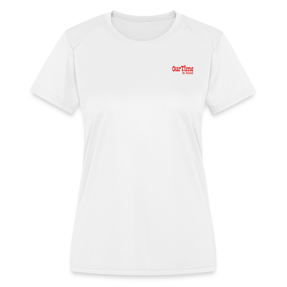 Women's Moisture Wicking Performance T-Shirt for OurTime Travel - white